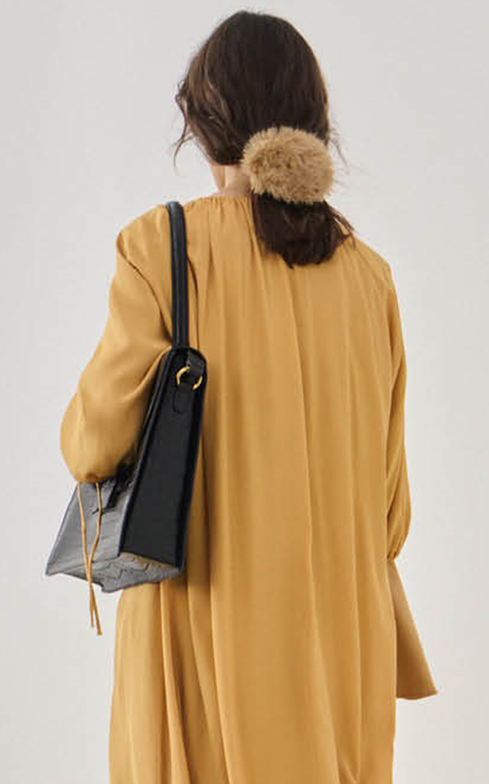 Shelan Faux Fur Hair Clip brown - 3