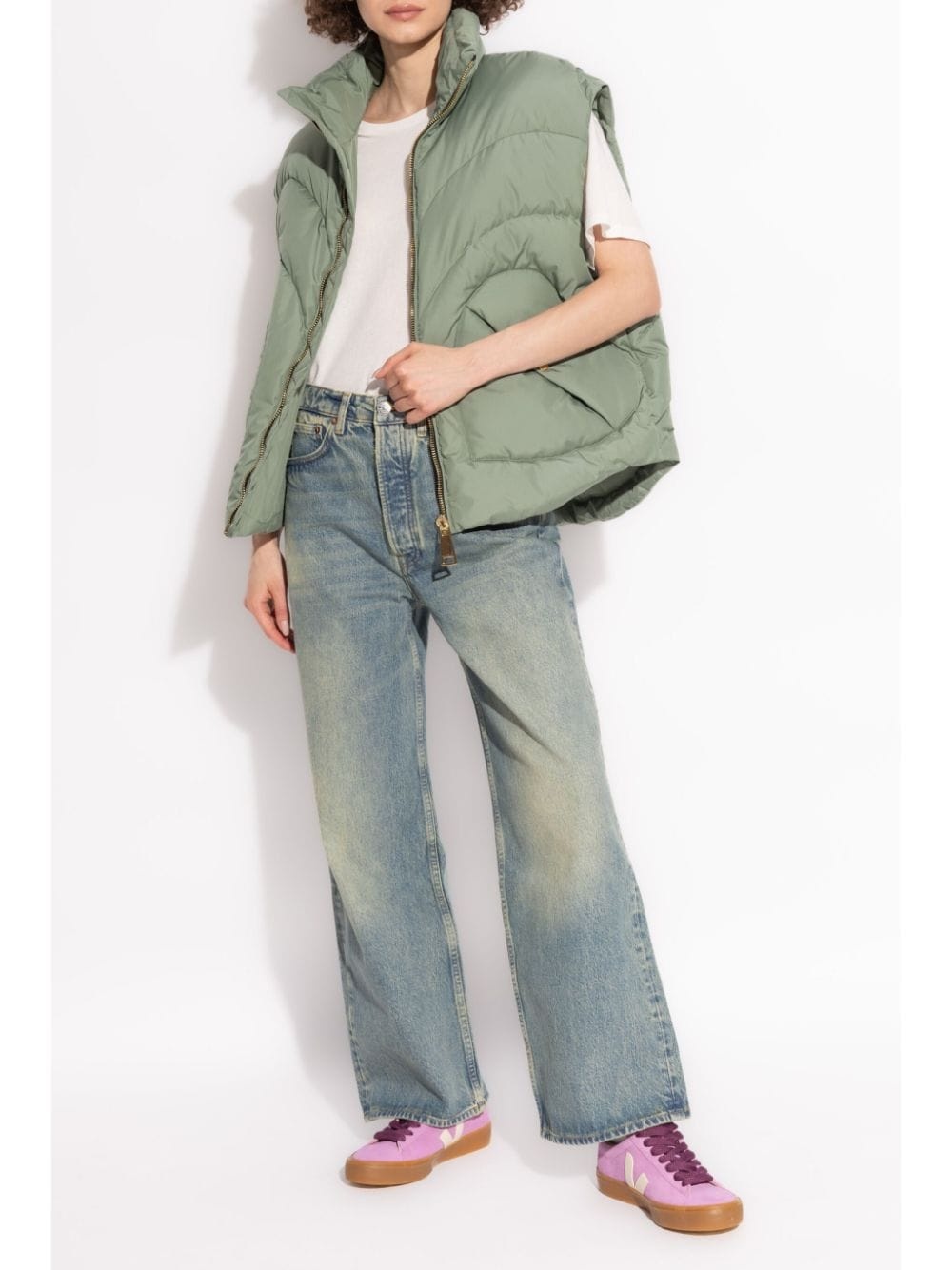 high-neck vest jacket - 2