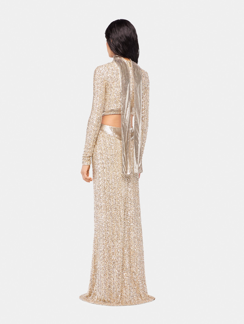 LONG MESH AND SEQUIN DRESS 3