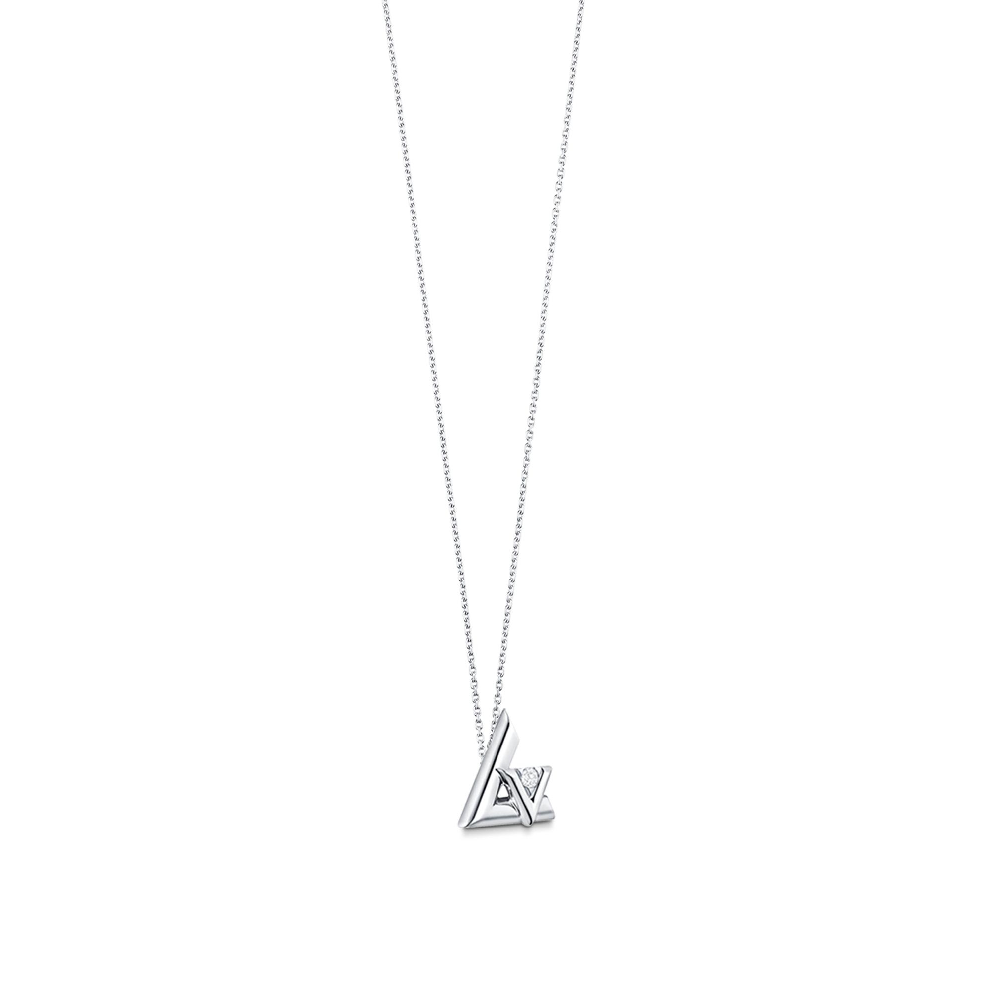 LV Volt One Large Pendant, White Gold And Diamond - 3