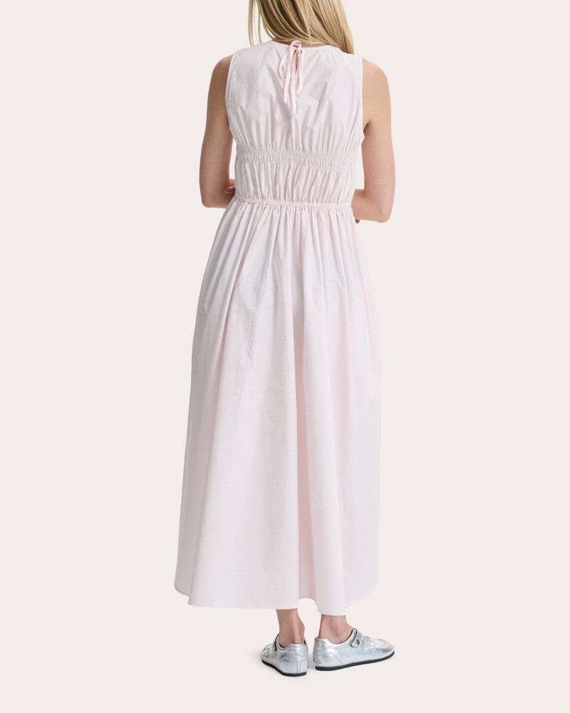 CECILIE BAHNSEN Christy Cotton Shirred Midi Dress outlook