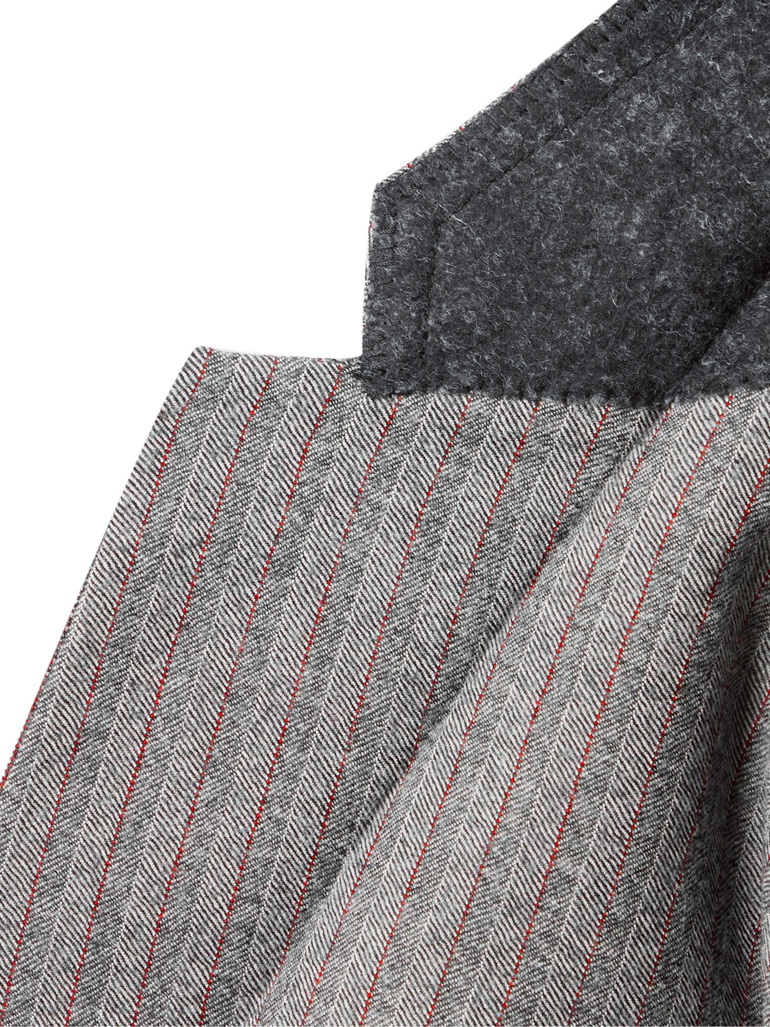 Herringbone Stretch-Wool Flannel Suit Jacket - 3