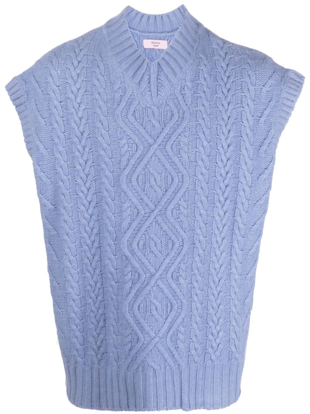Boiled cable-knit vest - 1