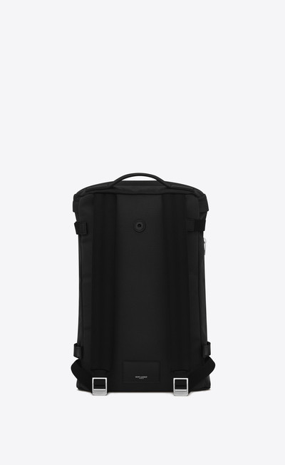 SAINT LAURENT rivington race backpack in nylon canvas and leather outlook