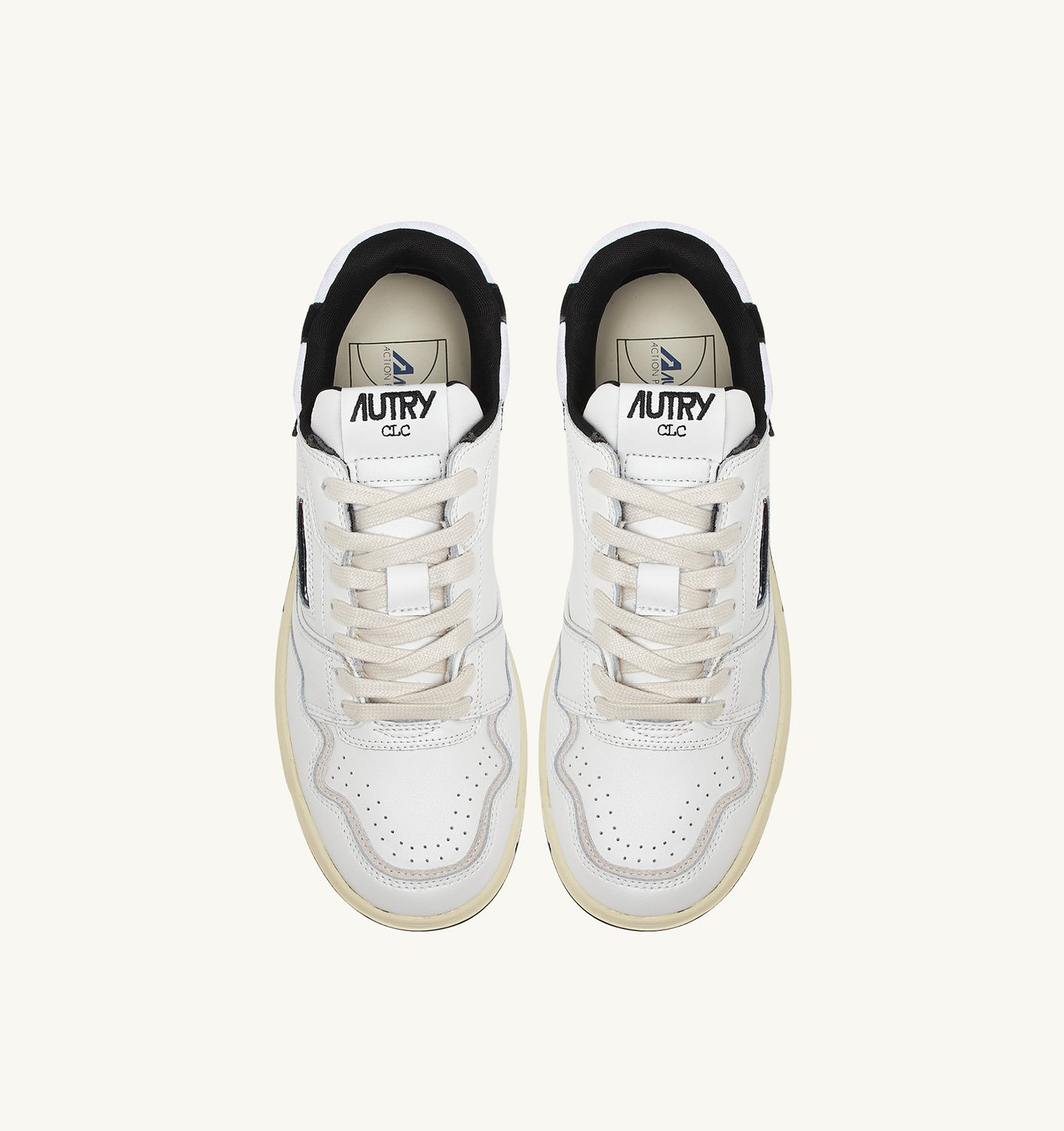 CLC LOW SNEAKERS IN WHITE LEATHER AND BLACK SUEDE - 5