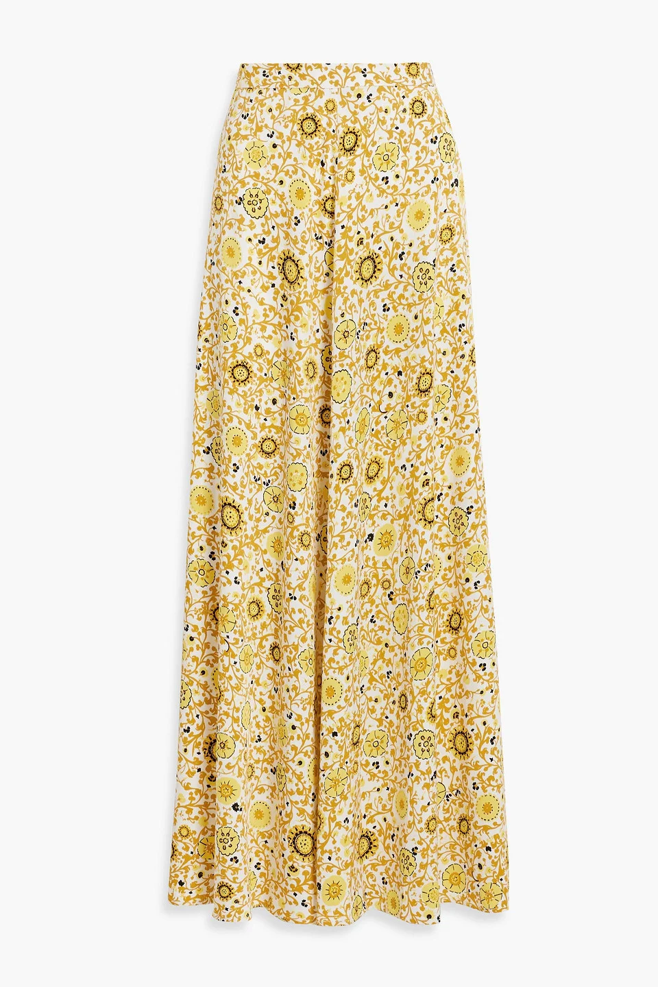 Florencia floral-print twill maxi skirt - 1