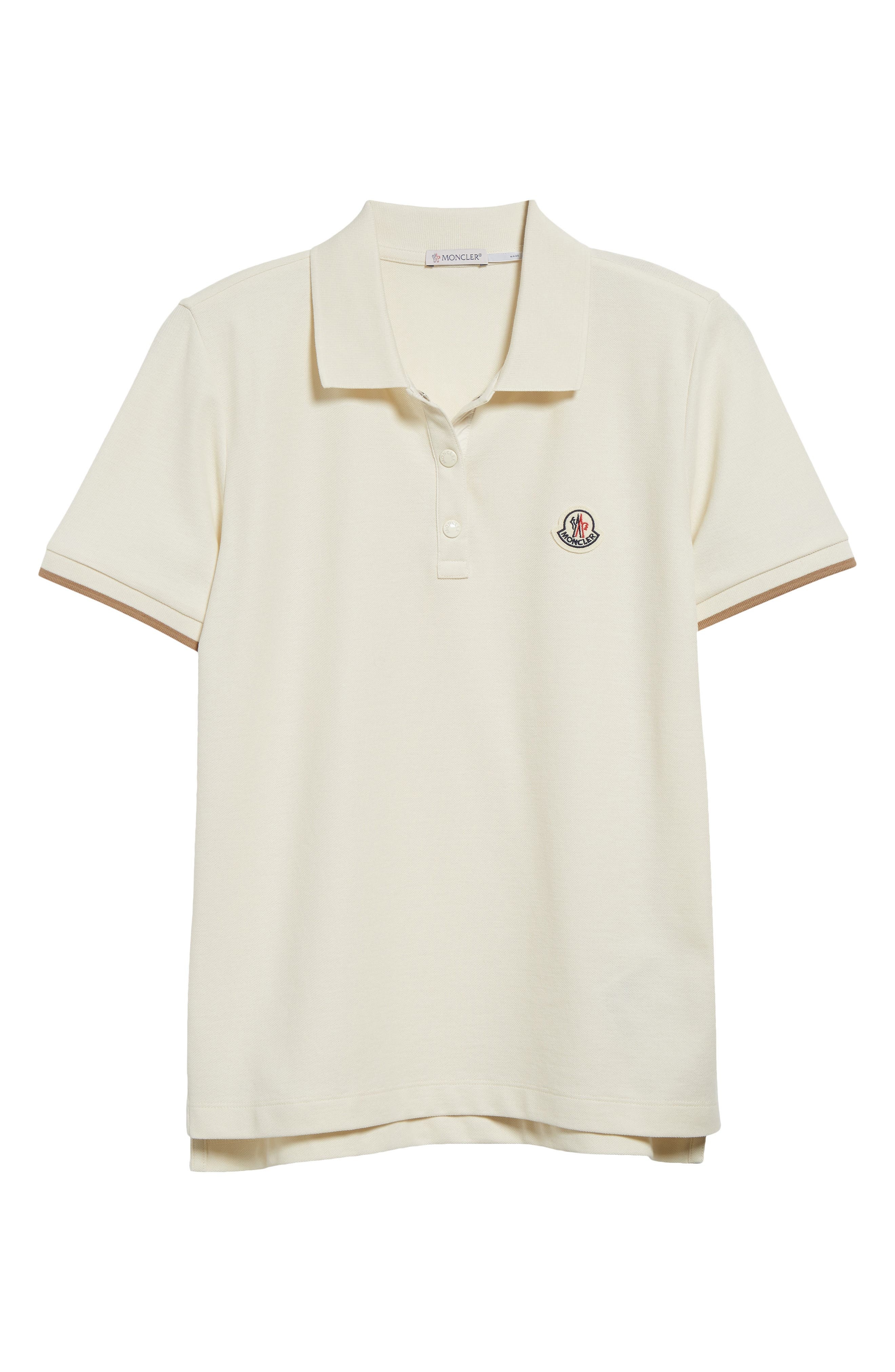 Moncler Cotton Piqué Polo in Silk White at Nordstrom - 5