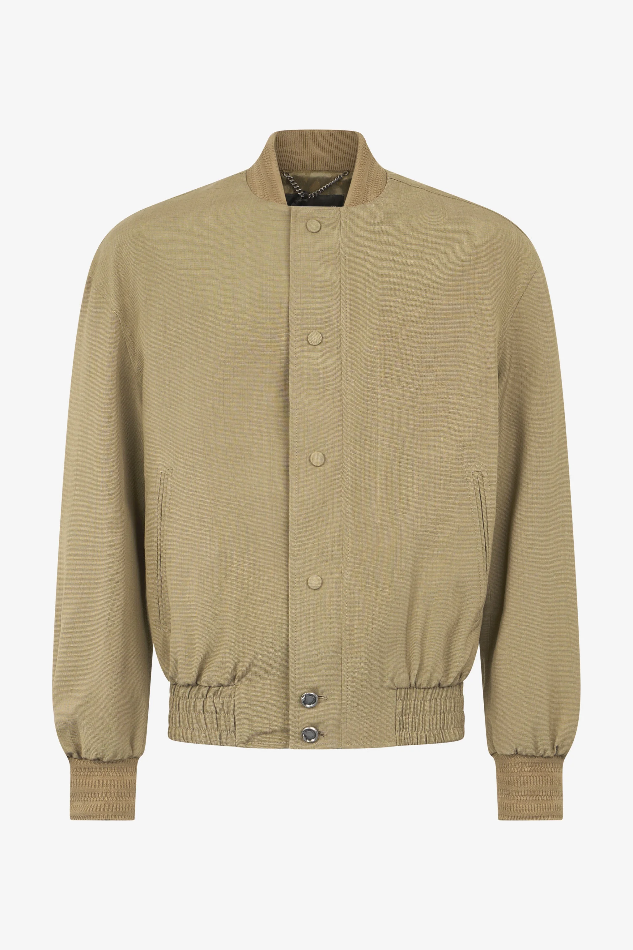 Buttoned Bomber Jacket - 1