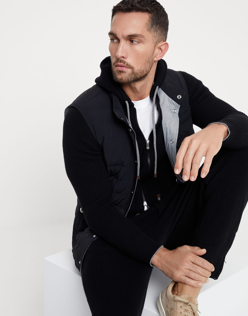 Bonded nylon lightweight down vest 4