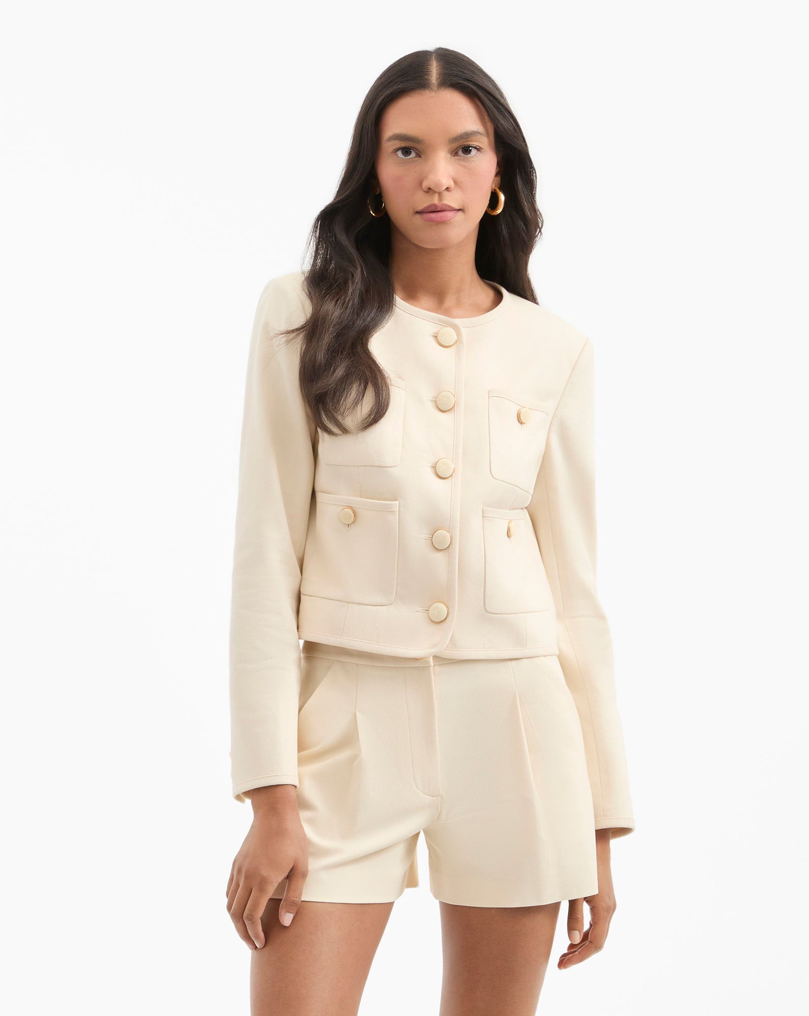 CIRTANE COLLARLESS JACKET - 2