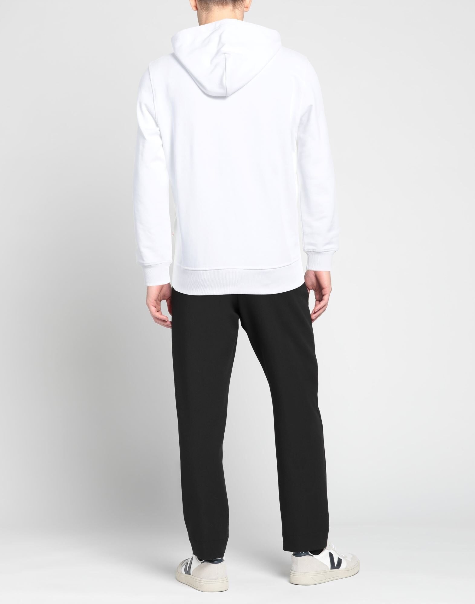 White Men's Hooded Sweatshirt - 3