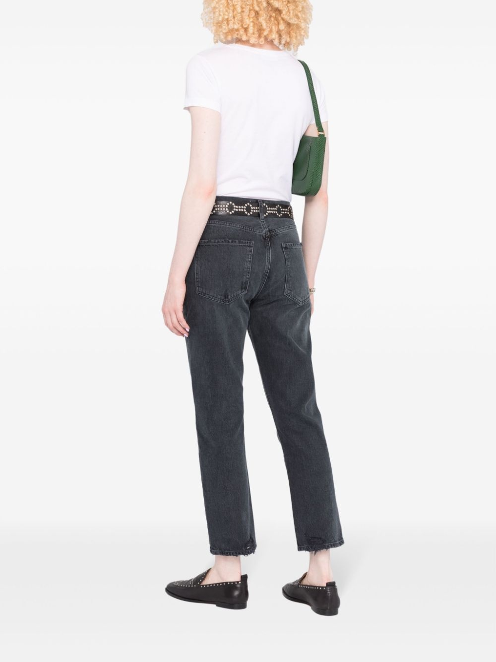 tapered-leg cropped jeans - 5