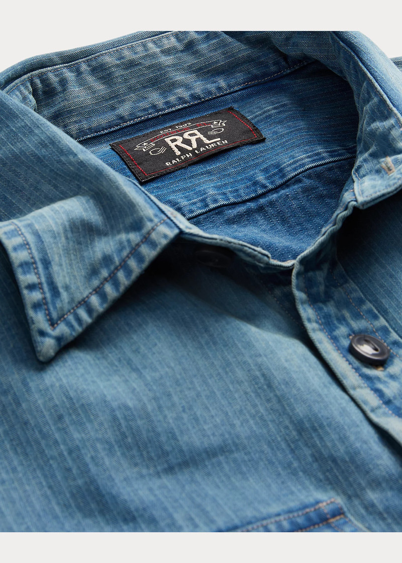 Indigo Herringbone Twill Workshirt 3