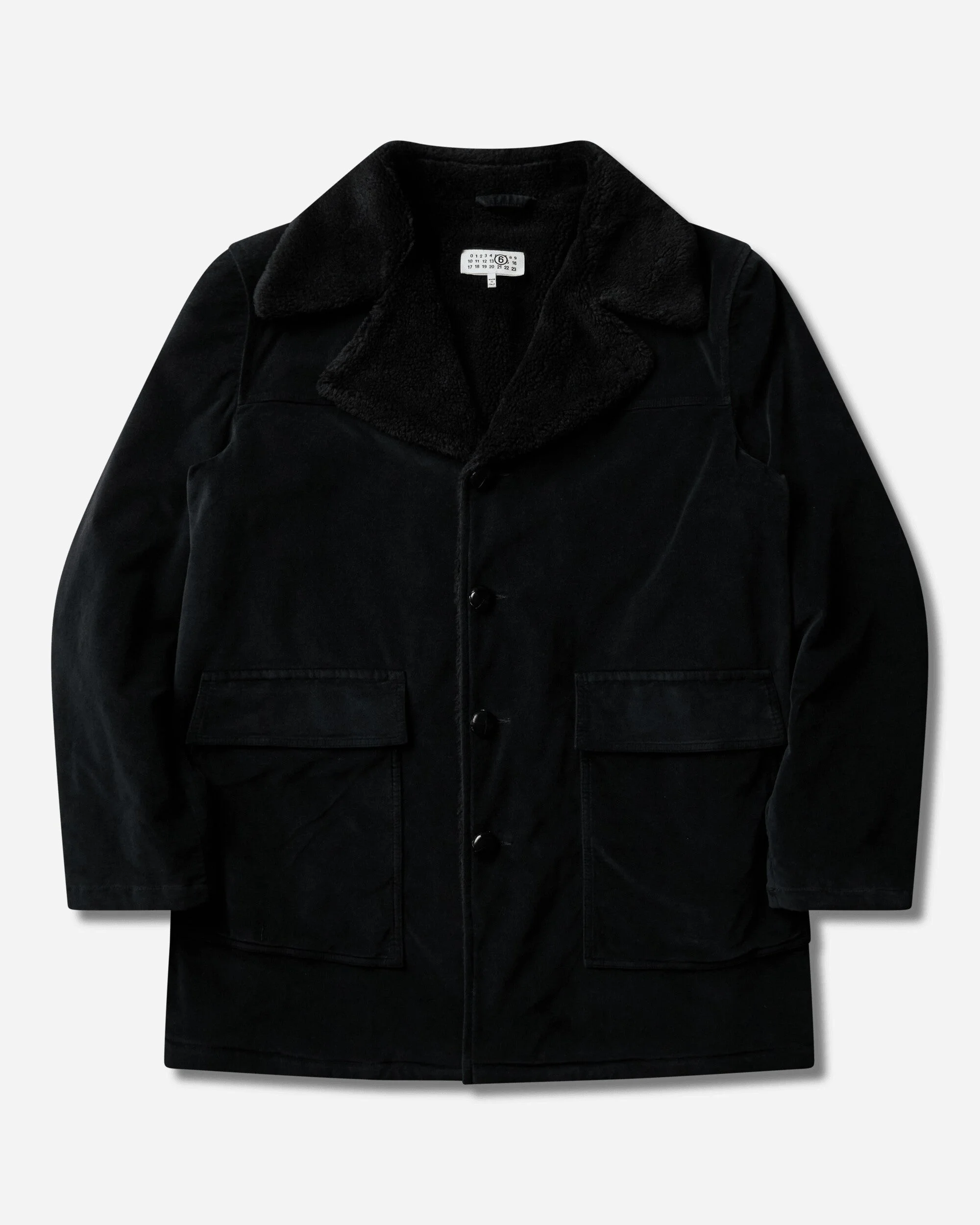 Men's Cotton Caban Jacket Black - 1