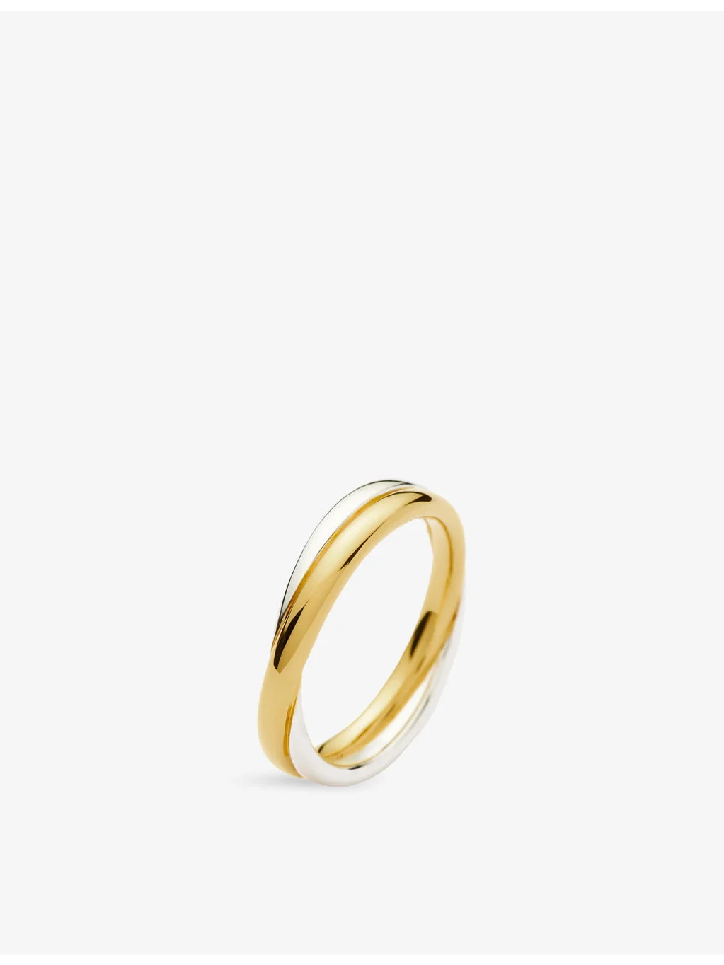 Lucy Williams Entwine 18ct Yellow-Gold Vermeil and Rhodium-Plated 925 Sterling Silver Ring - 1