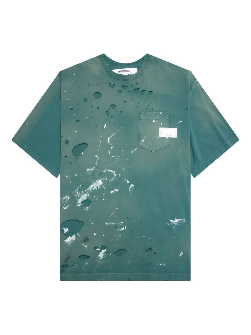 NEIGHBORHOOD Savage paint-splatter crew-neck T-shirt outlook
