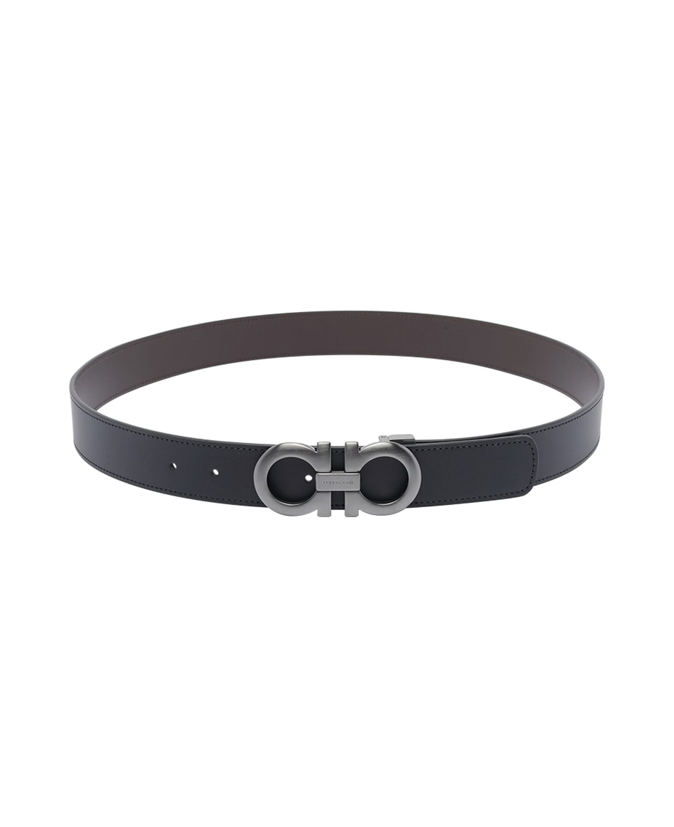 Adjustable And Reversible Gancini Belt - 1