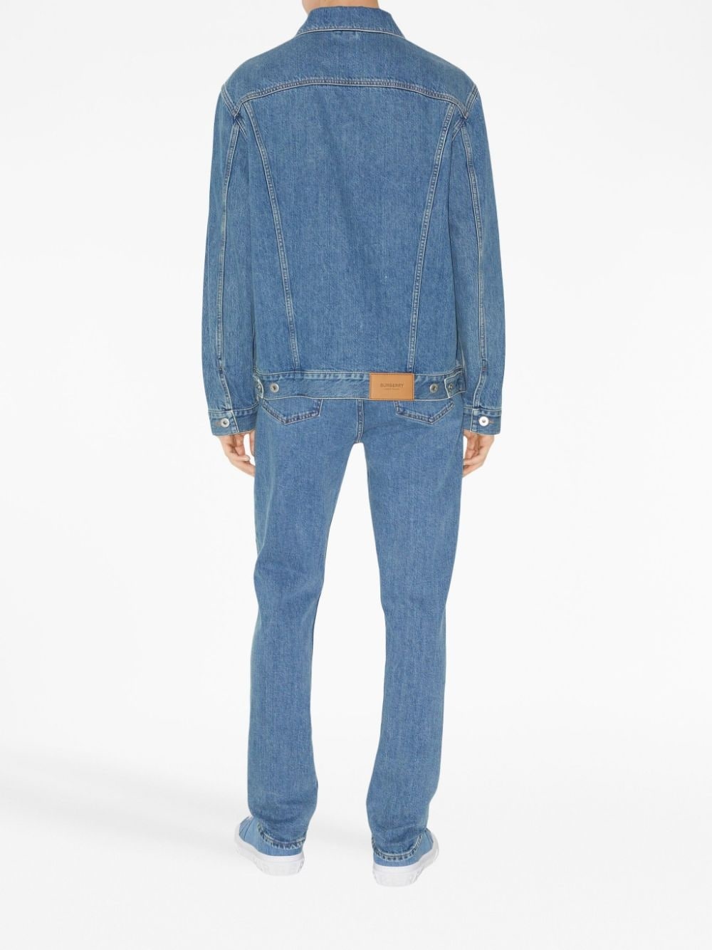 logo-patch mid-rise straight-leg jeans - 4