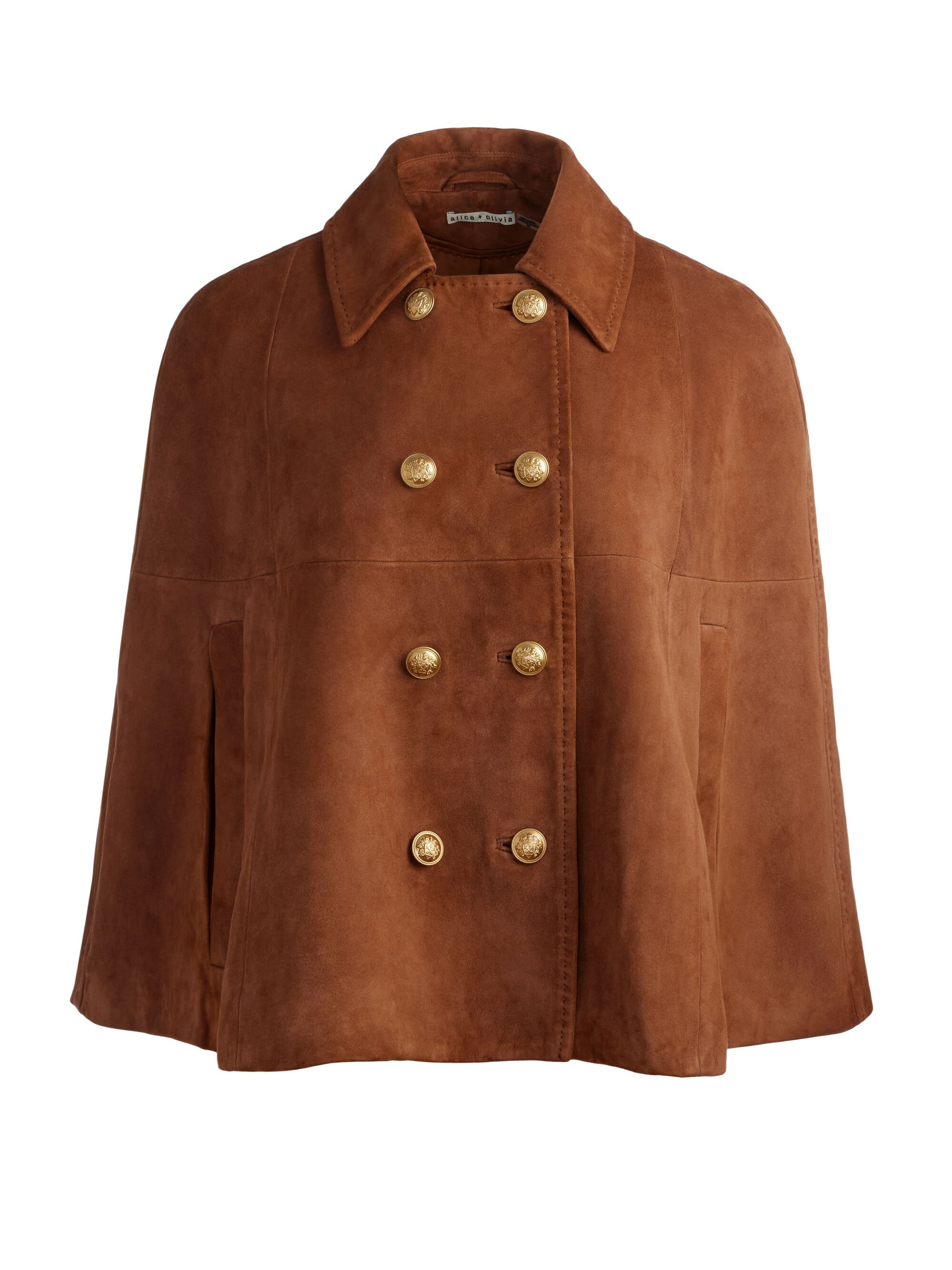 REYNALDA SUEDE MINI CAPE - 1