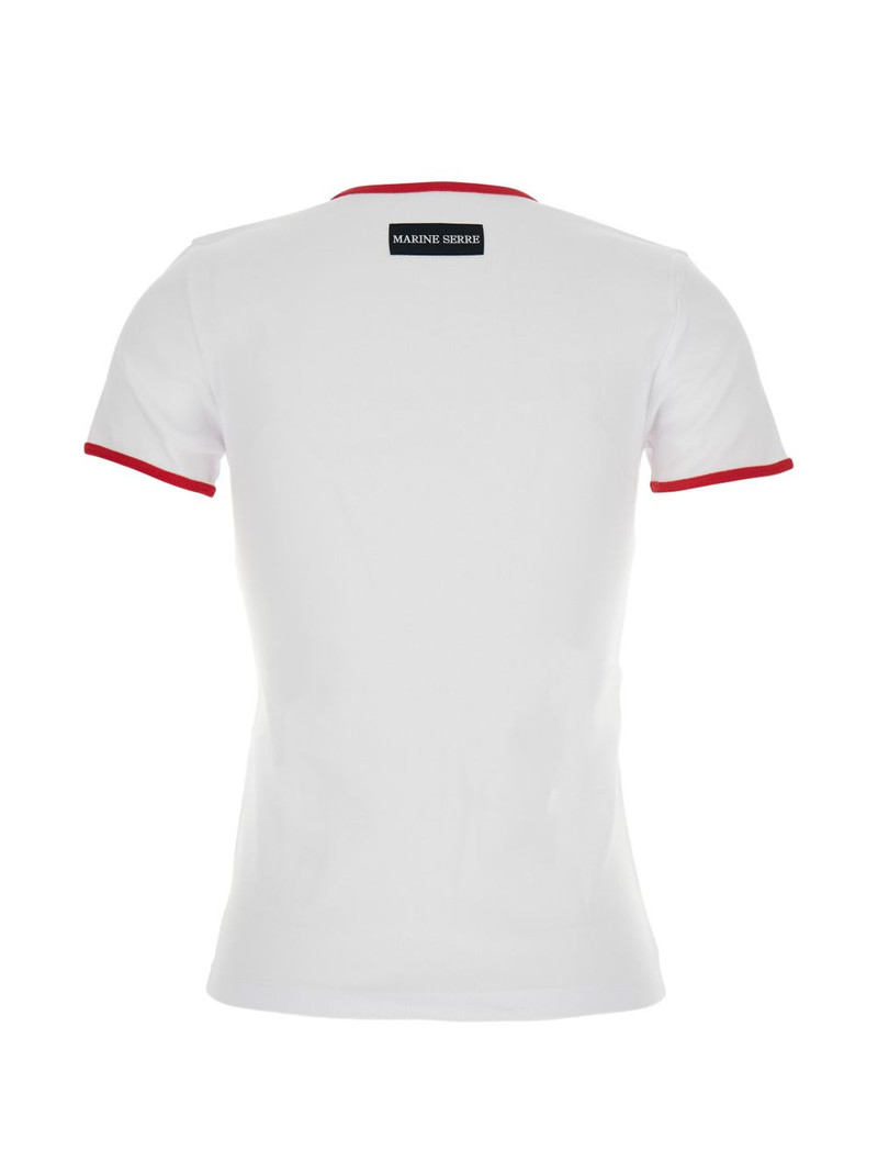 Marine Serre embroidered trim T-shirt outlook