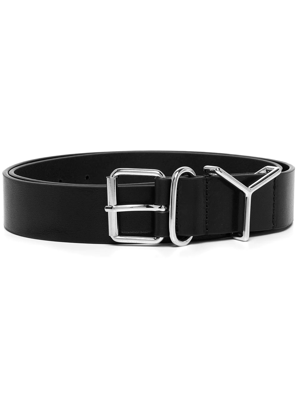 buckle-fastening leather belt - 1