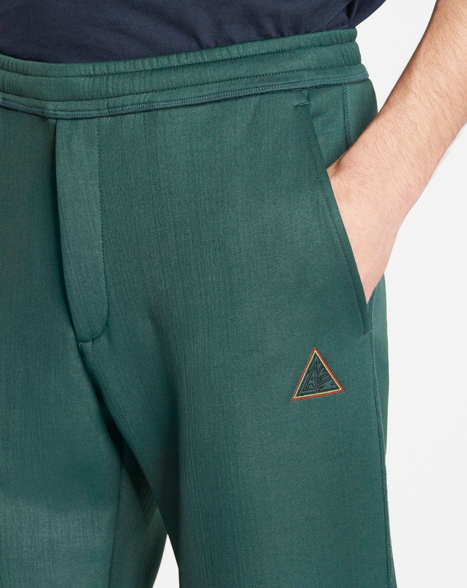 SWEATPANTS WITH EMBROIDERED LANVIN TRIANGLE LOGO DETAIL - 4