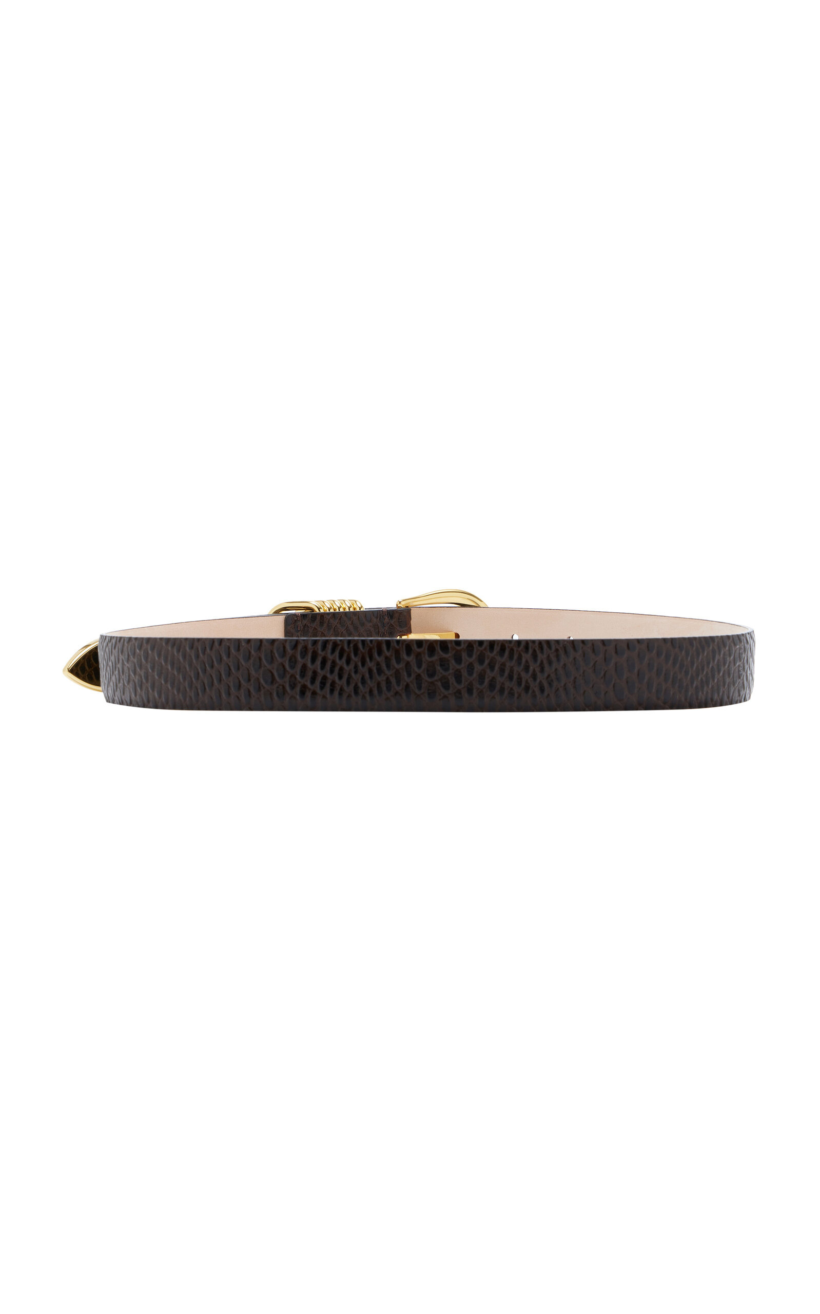 Hollyhock Croc-Effect Leather Belt black - 3