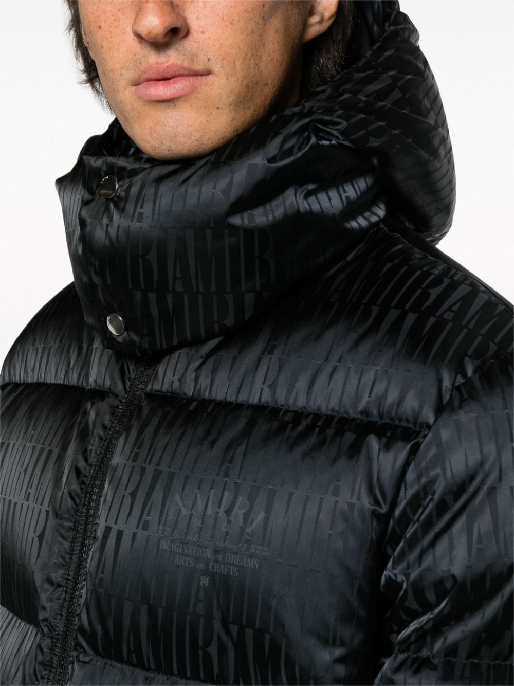 logo-print padded jacket - 5
