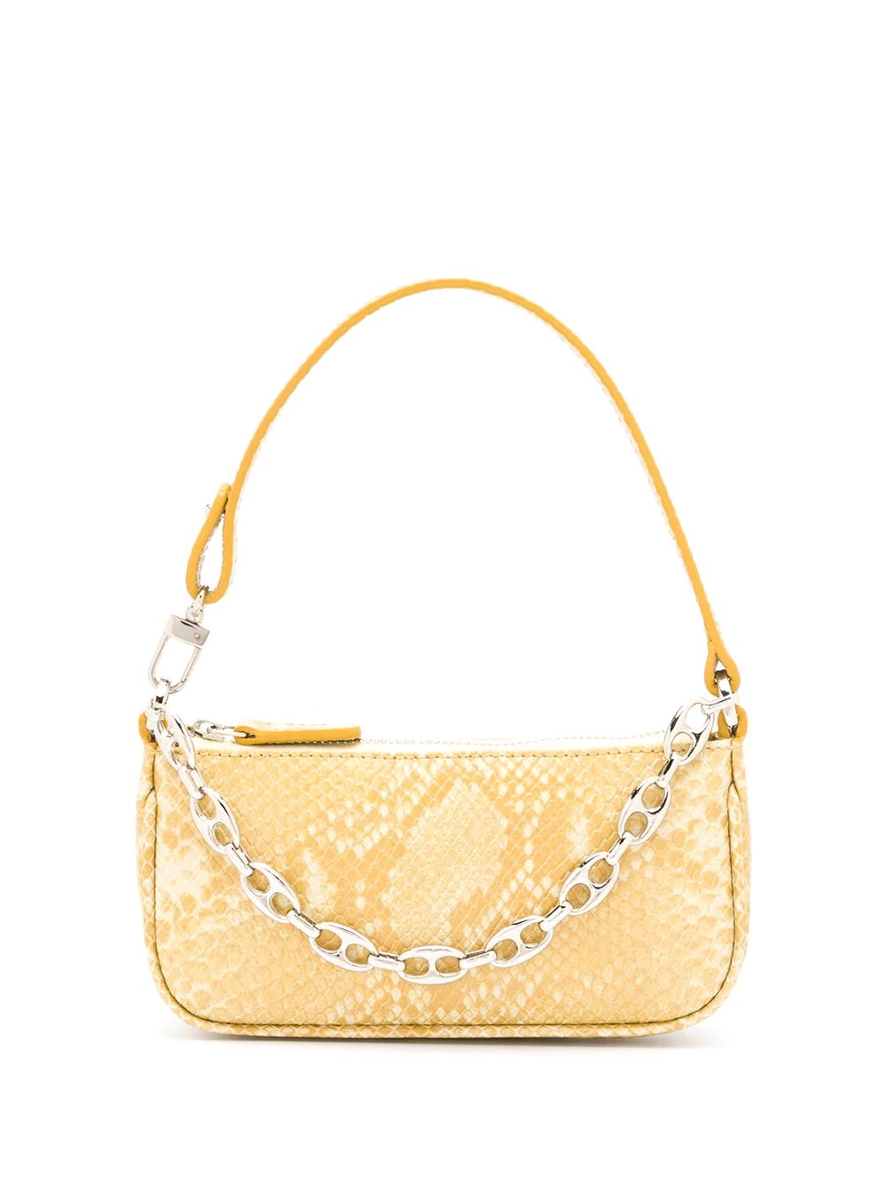 snakeskin chain-link mini bag - 1