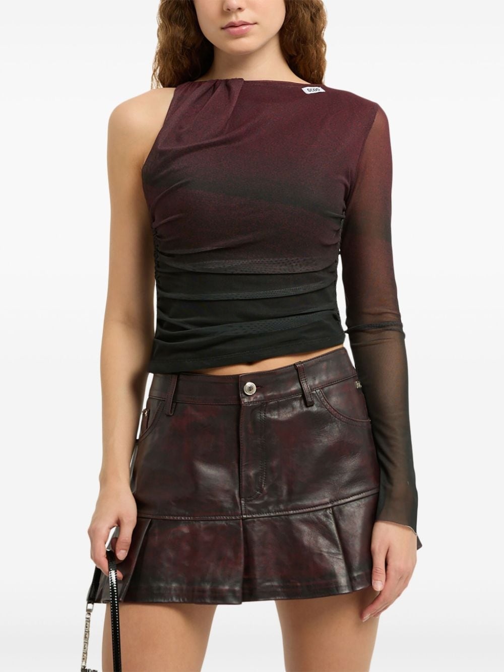 Creature tulle one-shoulder top - 4