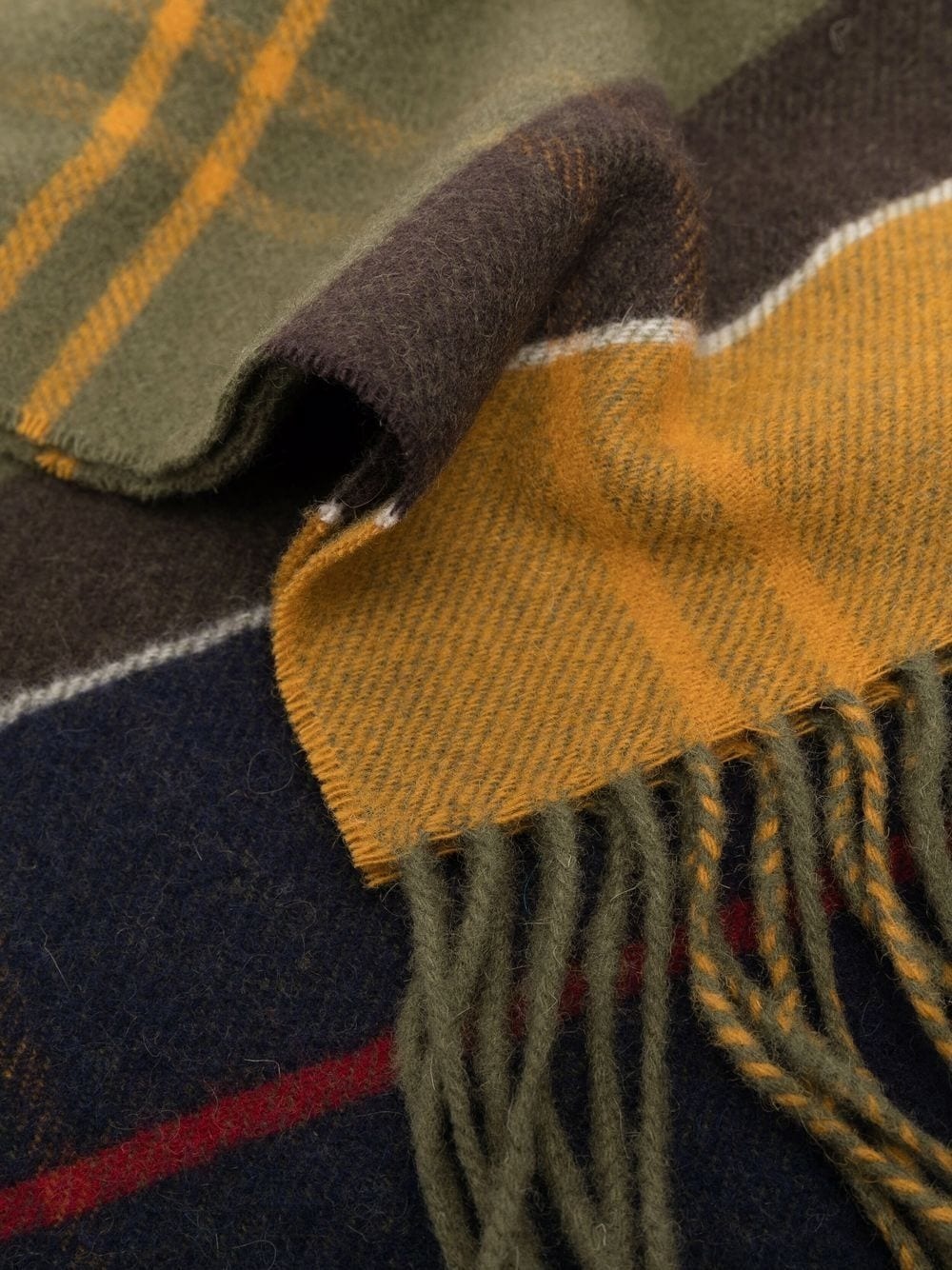 plaid-check print scarf - 3