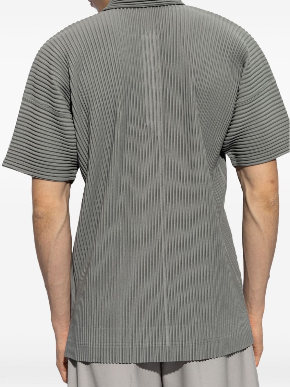 short-sleeve plissé polo shirt - 4
