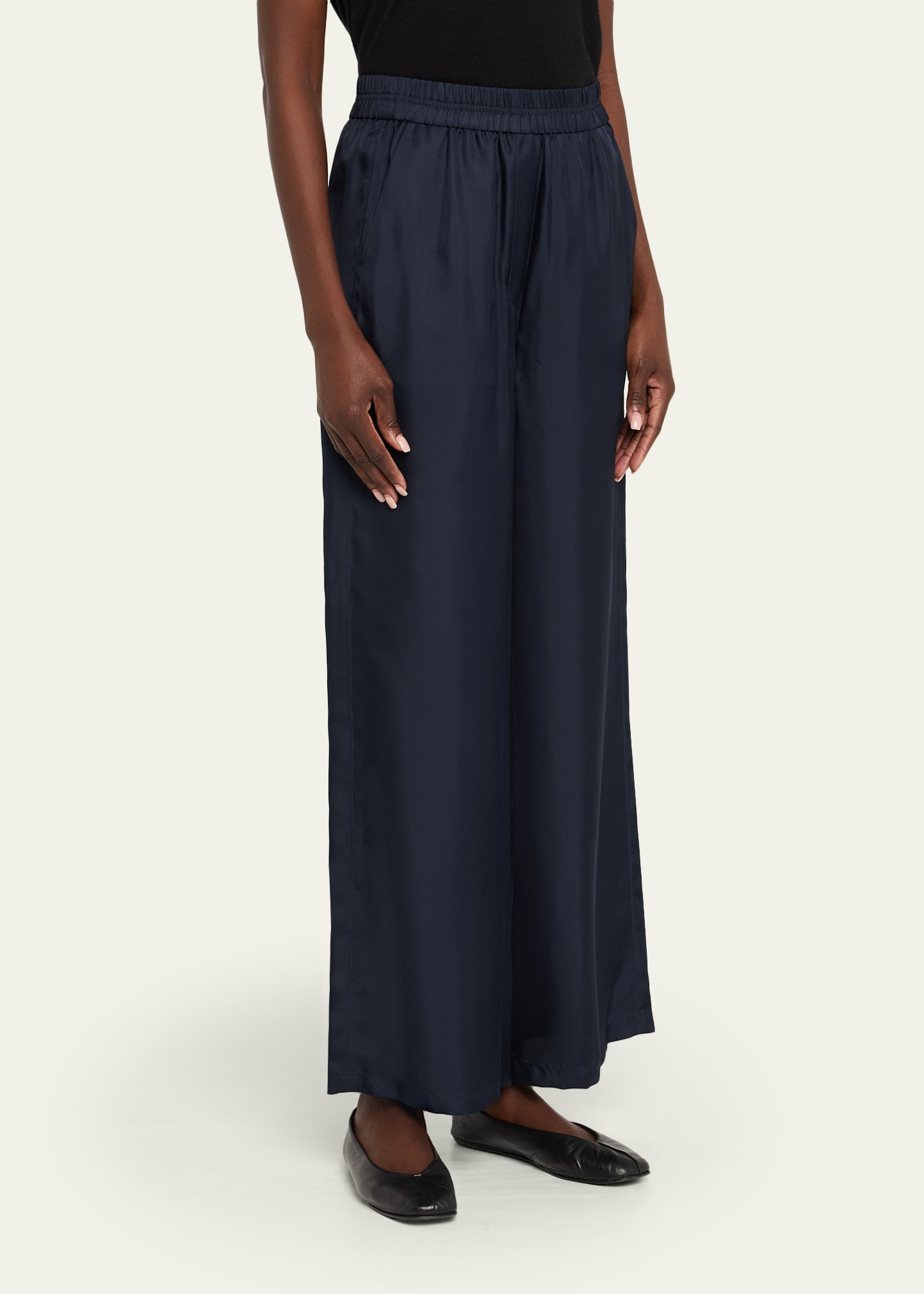 Pull-On Silk Track Pants - 4