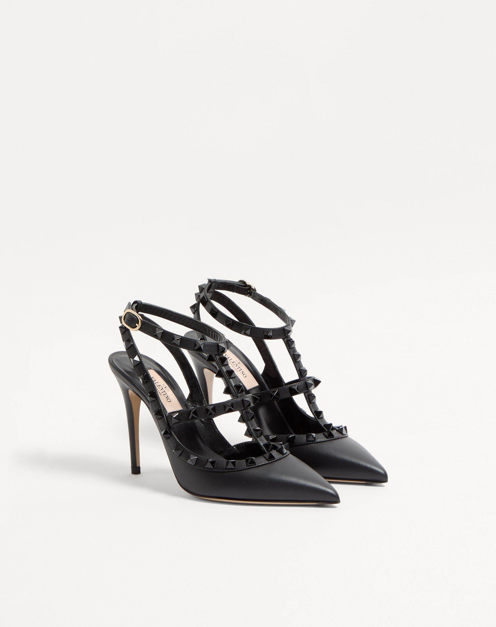ROCKSTUD ANKLE STRAP PUMP WITH TONAL STUDS 100 MM - 3