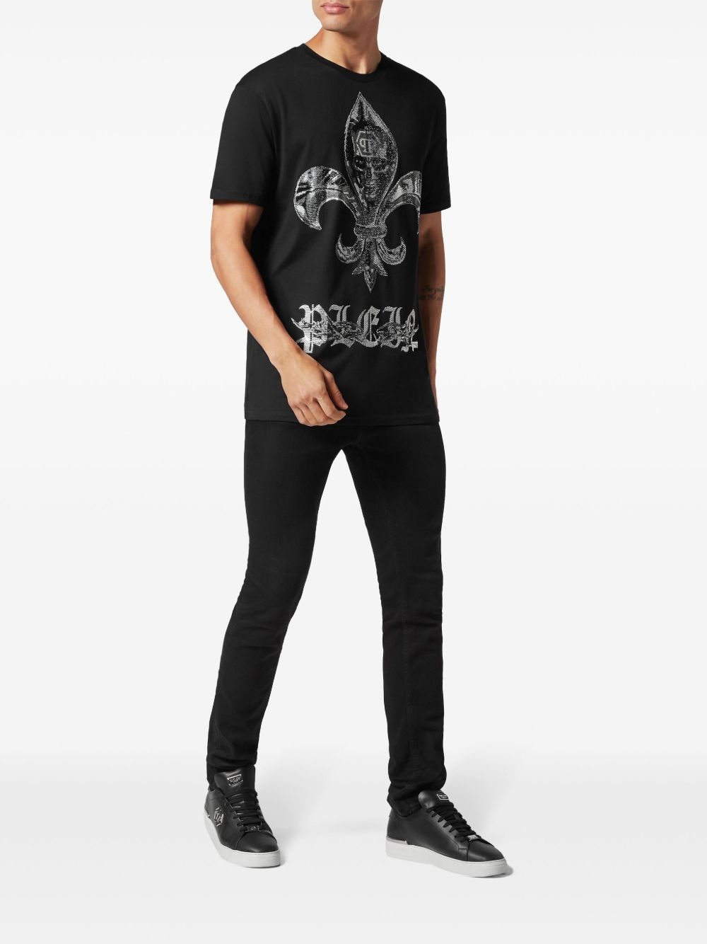 Chrome-print round-neck T-shirt - 2