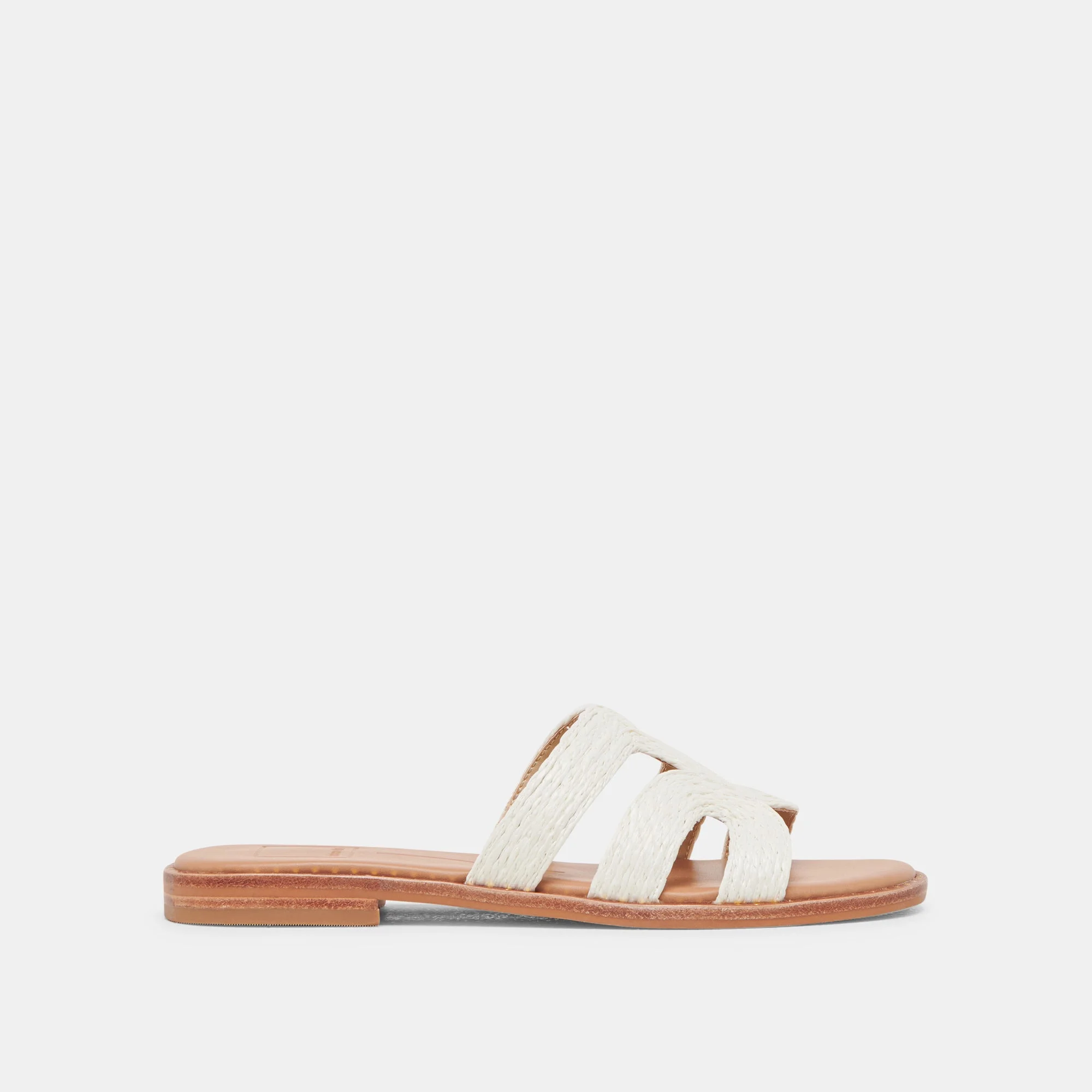 EMON SANDALS WHITE RAFFIA - 1