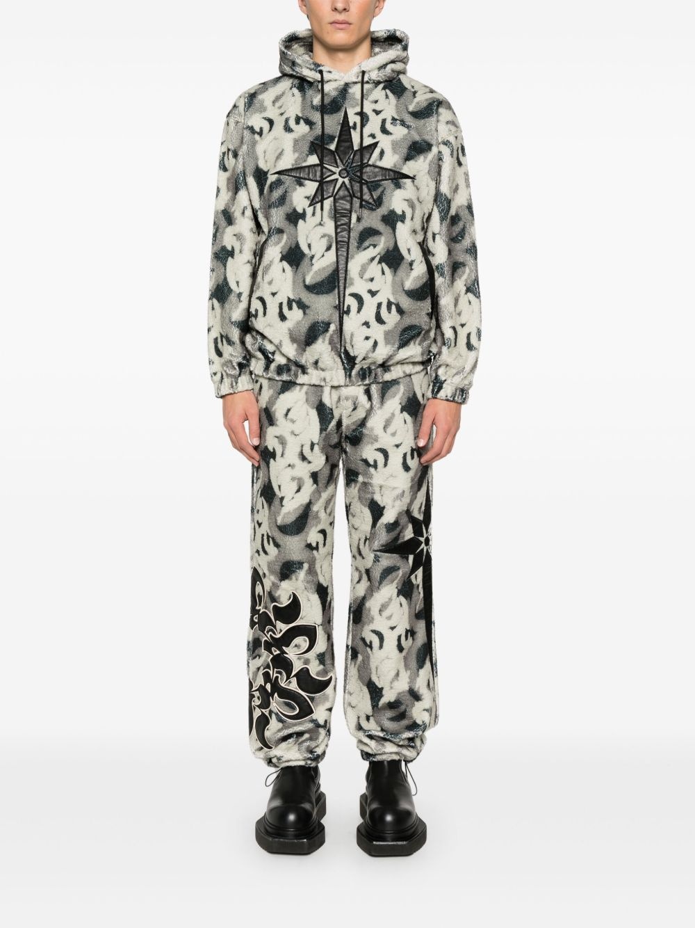 patterned fleece trousers - 2