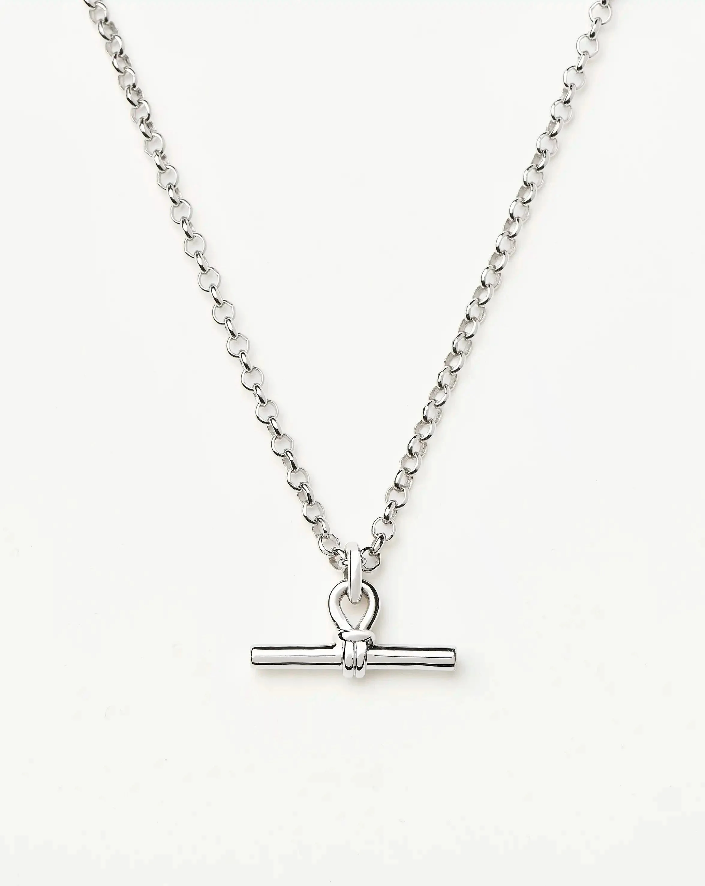 Chunky T-Bar Chain Necklace - 1