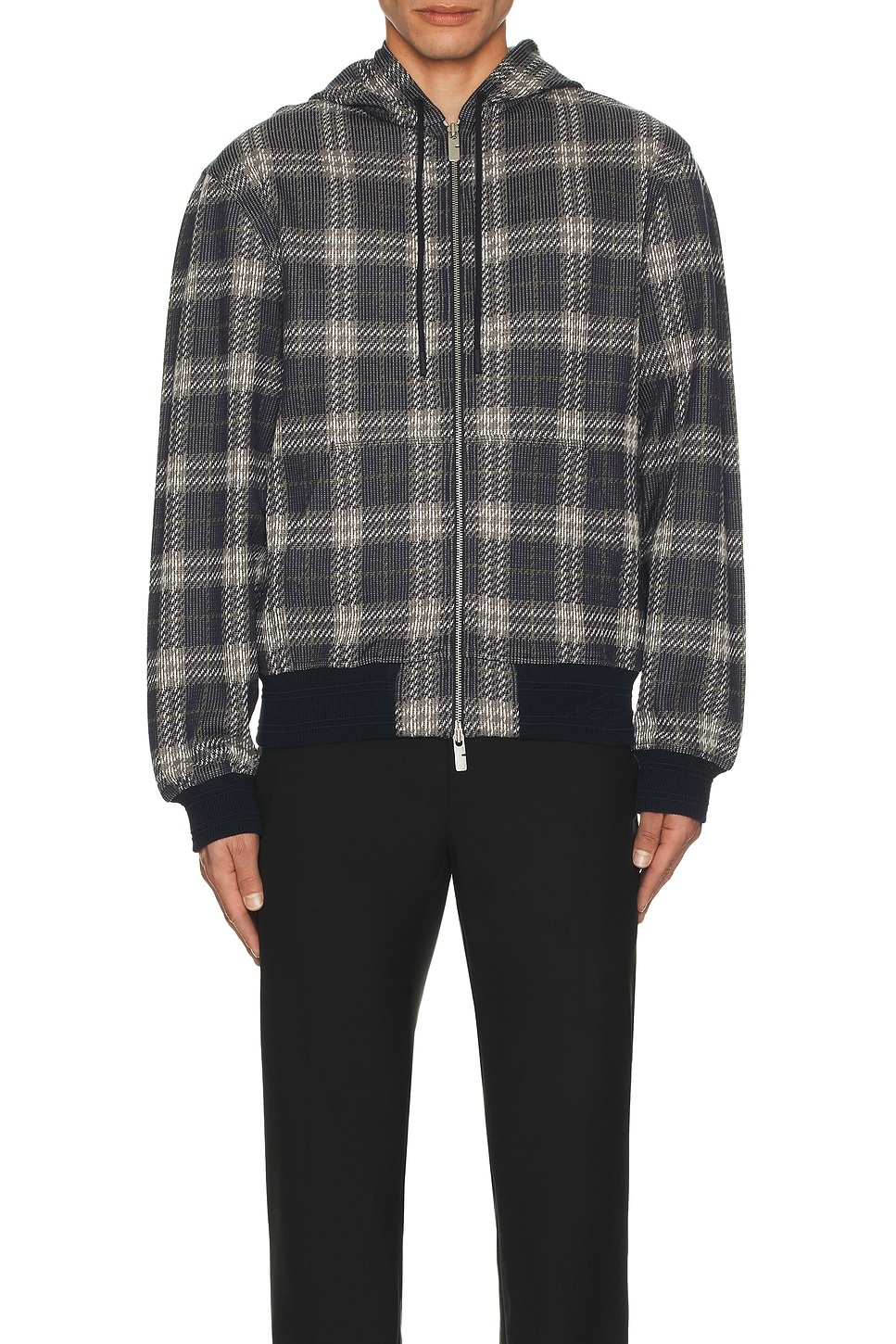 Jacquard Check Hoodie - 3