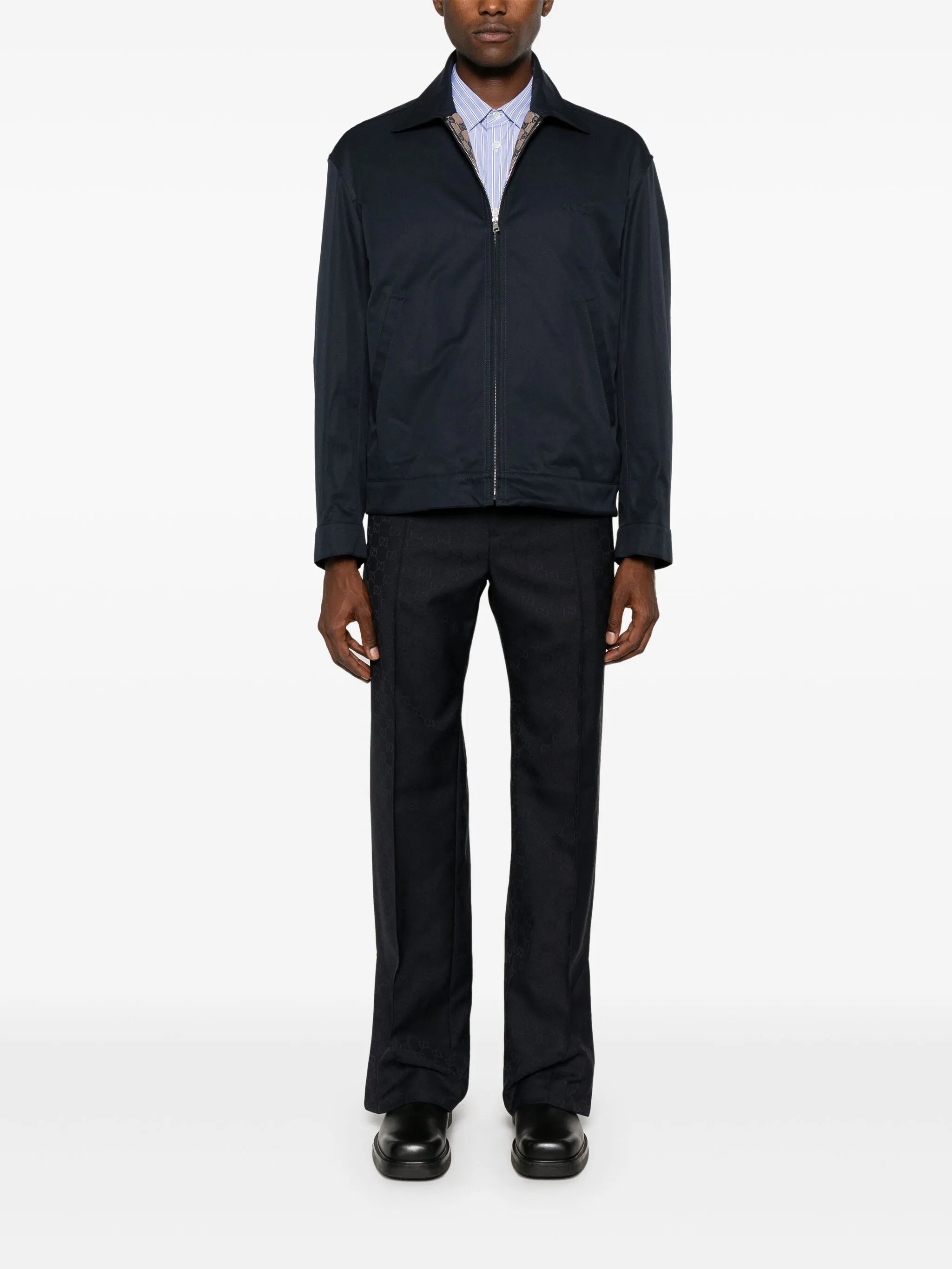 GG Supreme-jacquard Straight Trousers - 2