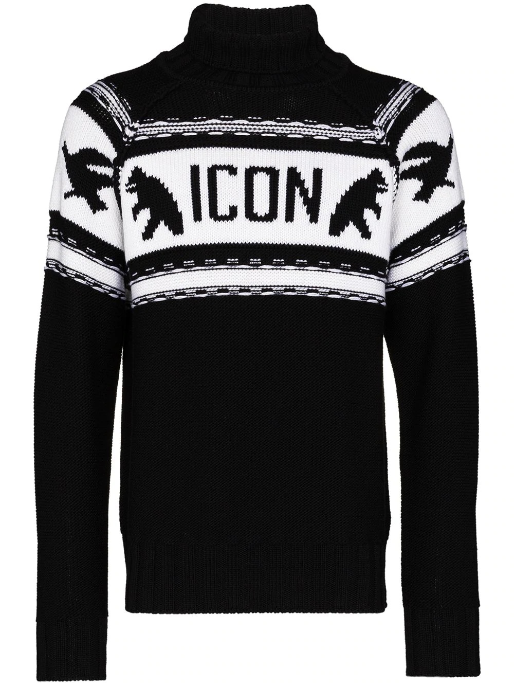 Dsquared2 Icon logo roll-neck jumper - 1