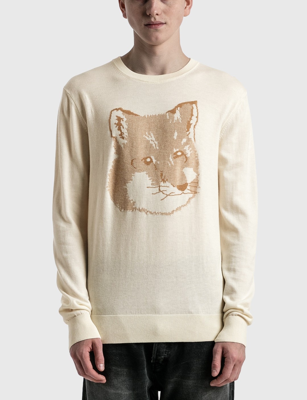 PIQUE FOX HEAD R-NECK PULLOVER - 3