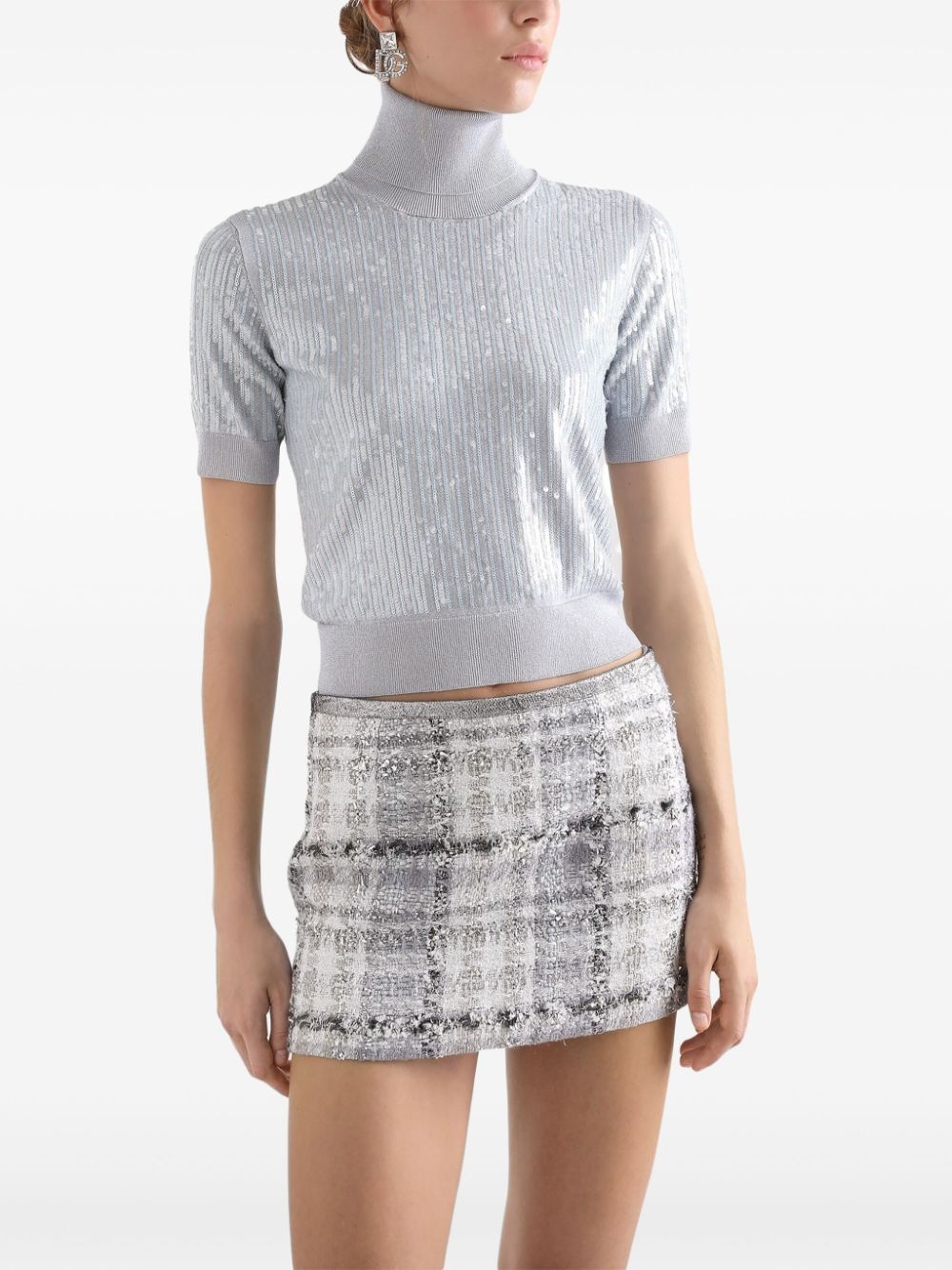 sequin-embellished top - 3
