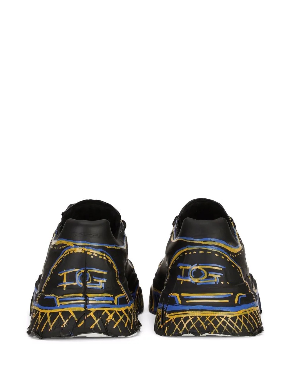 graffiti lace-up sneakers - 3
