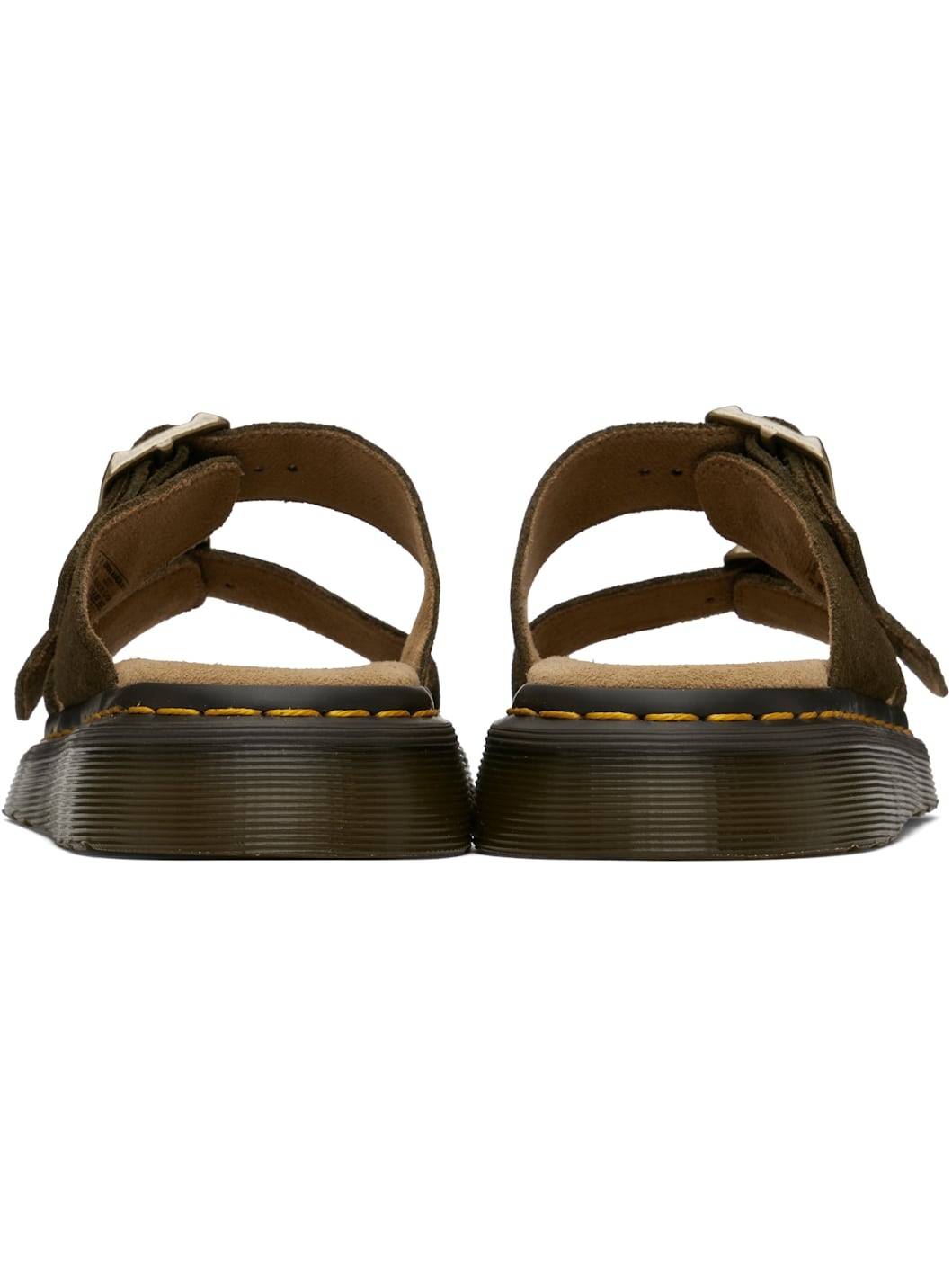 Khaki Josef Suede Slide Sandals - 2