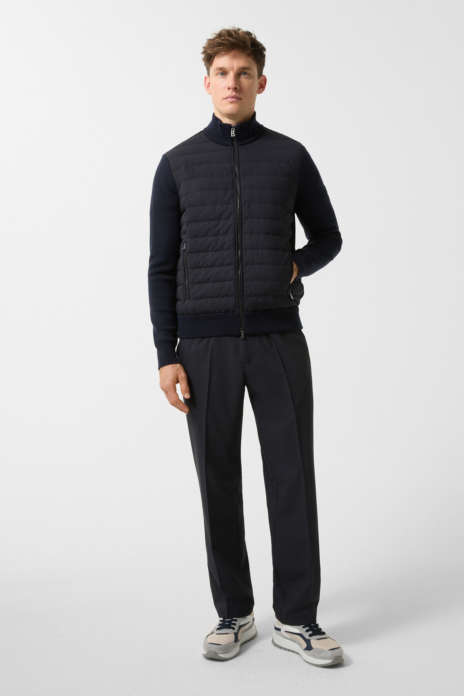 Zisco Hybrid knit jacket in Navy blue - 3