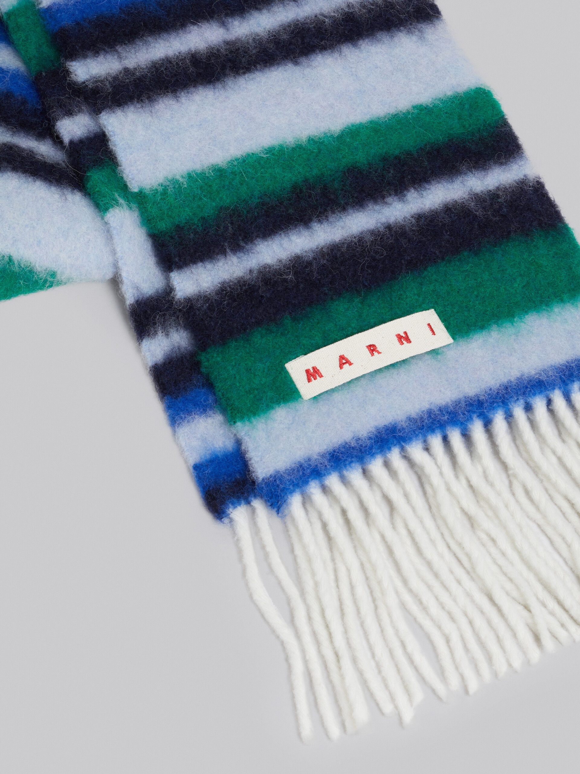 LIGHT BLUE ALPACA AND WOOL SCARF - 4