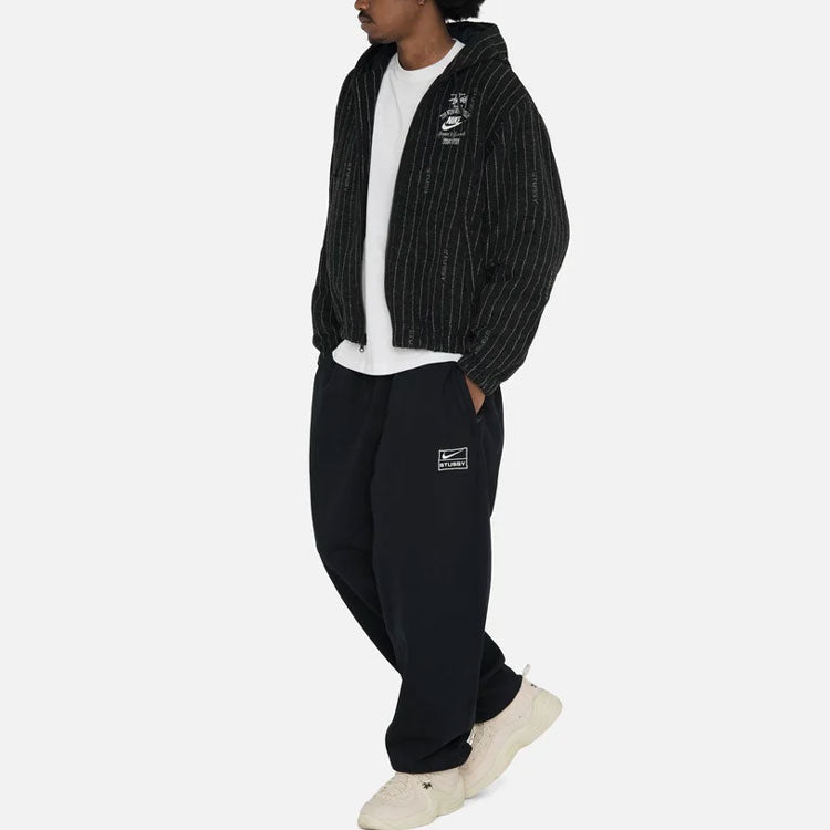 Nike x Stssy Striped Wool Jacket (Asia Sizing) 'Black' DR4413-010 - 4