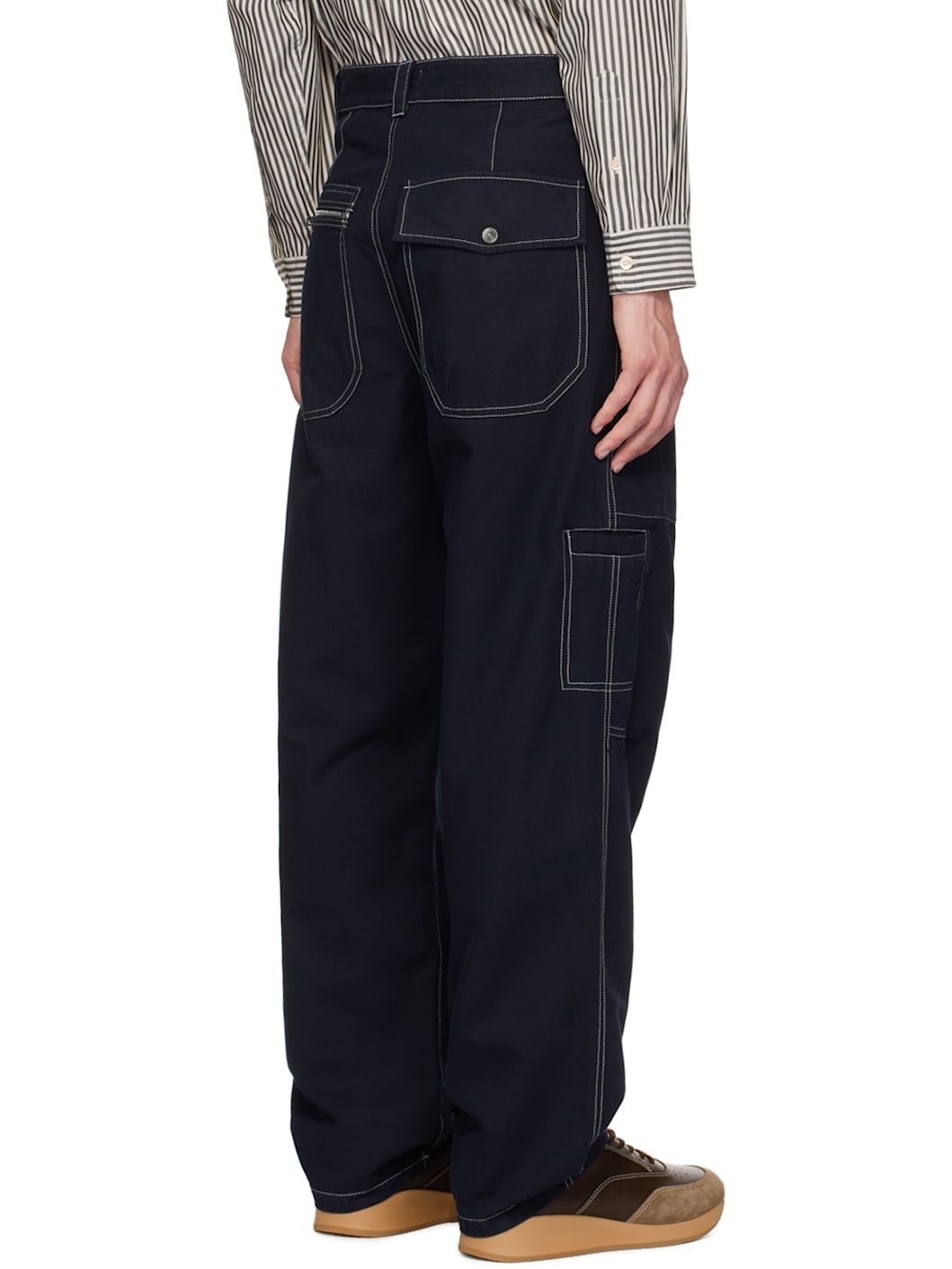 Navy Farker Trousers - 3