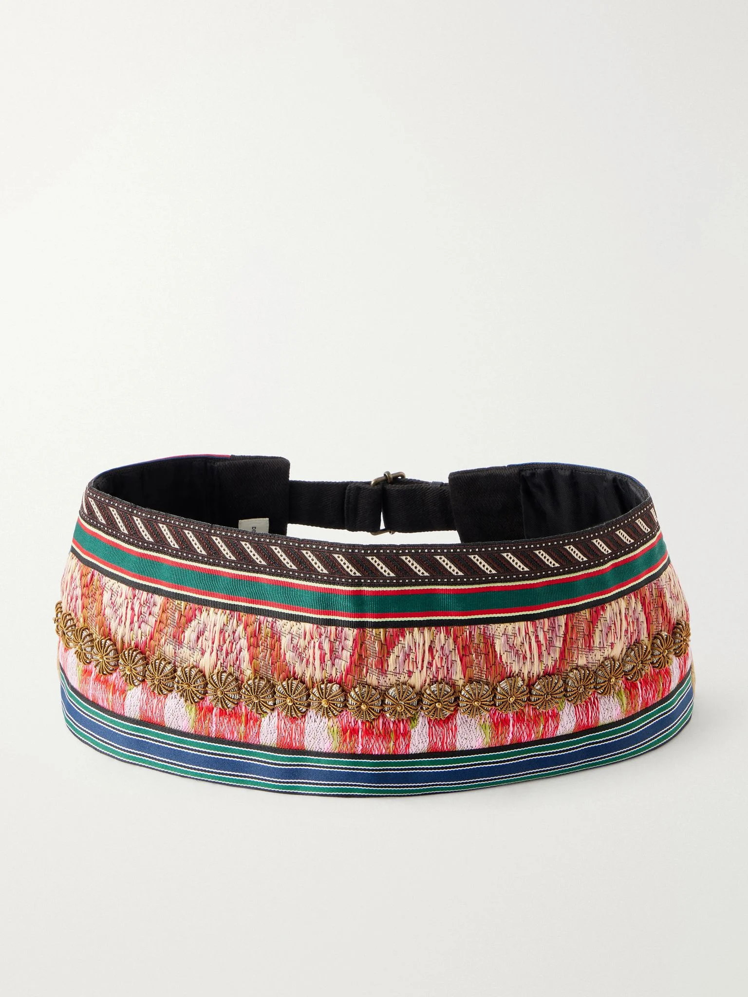 Embellished cotton-twill belt Multi - 1